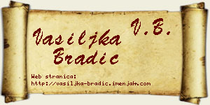 Vasiljka Bradić vizit kartica